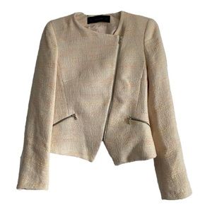 Zara Beige Tweed Glen 534 Blazer